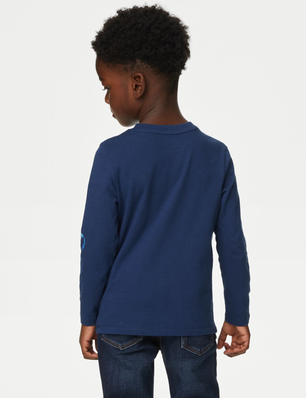 Marks & Spencer Goal Print Crew-Neck T-Shirt For Boys (Black, 11-12Y)