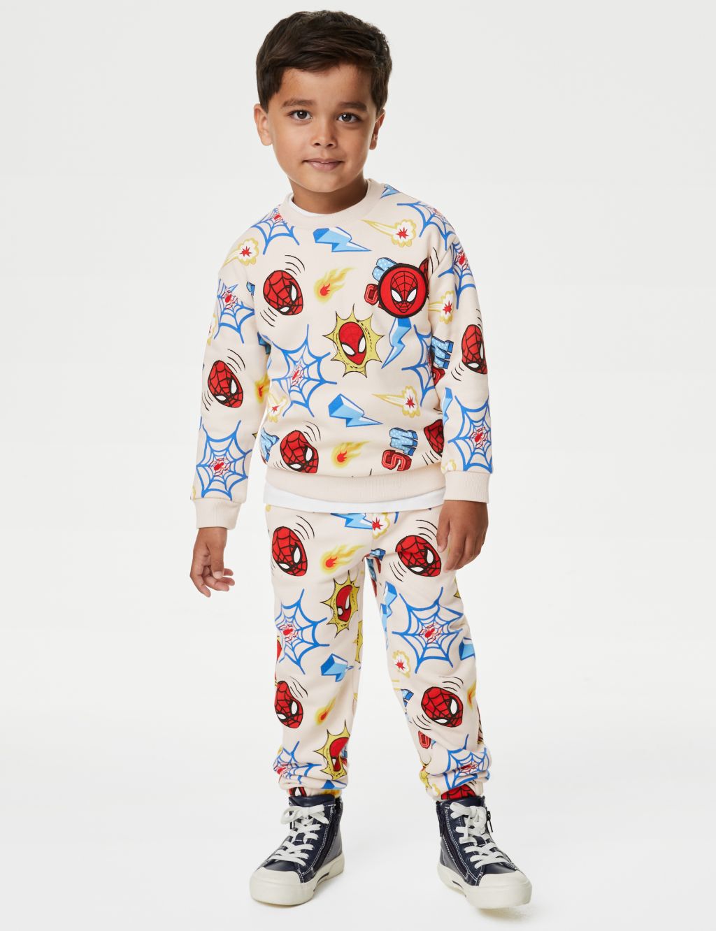Cotton-Rich Spider-Man™ Top & Bottom Outfit (2-8 Yrs) image 1