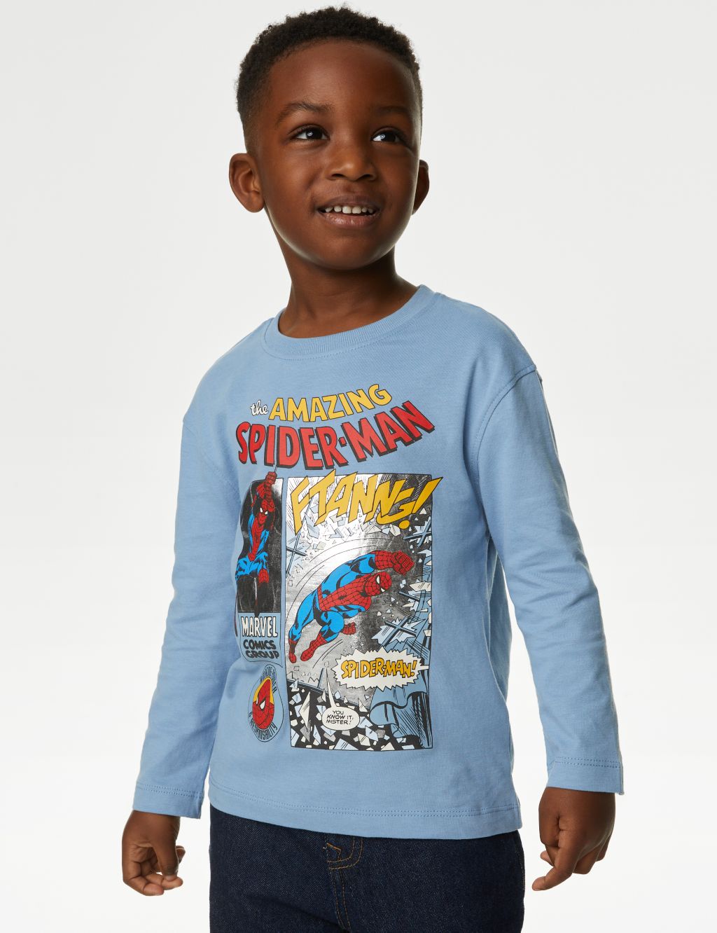 Pure Cotton Spider-Man™ Top (2-8 Yrs) image 1