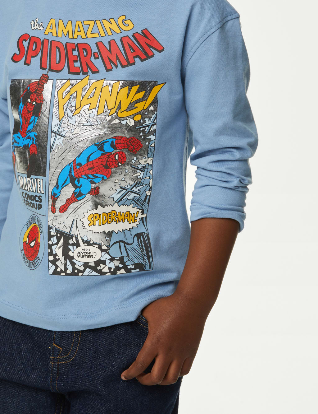 Pure Cotton Spider-Man™ Top (2-8 Yrs) image 3