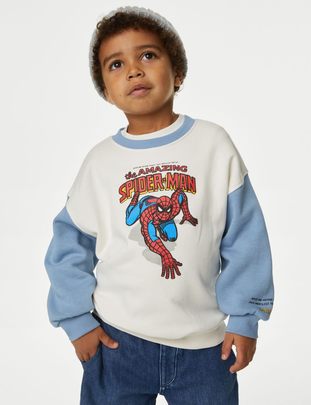 Cotton Rich Spider-Man™ Sweatshirt (2-8 Yrs) image 1