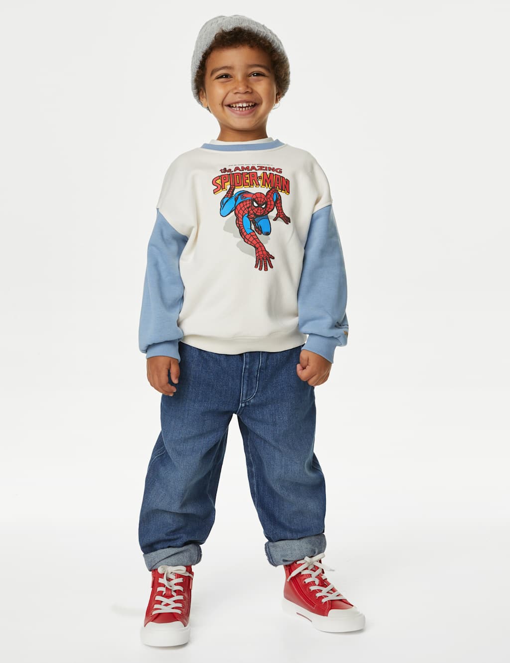 Cotton Rich Spider-Man™ Sweatshirt (2-8 Yrs) image 3