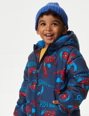 Manteau matelass Spider Man et capuche dot de la technologie