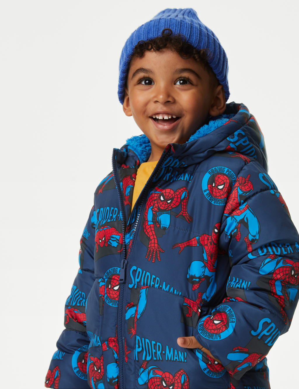 Stormwear™ Spider-Man™ Padded Hooded Coat (2-8 Yrs) image 1