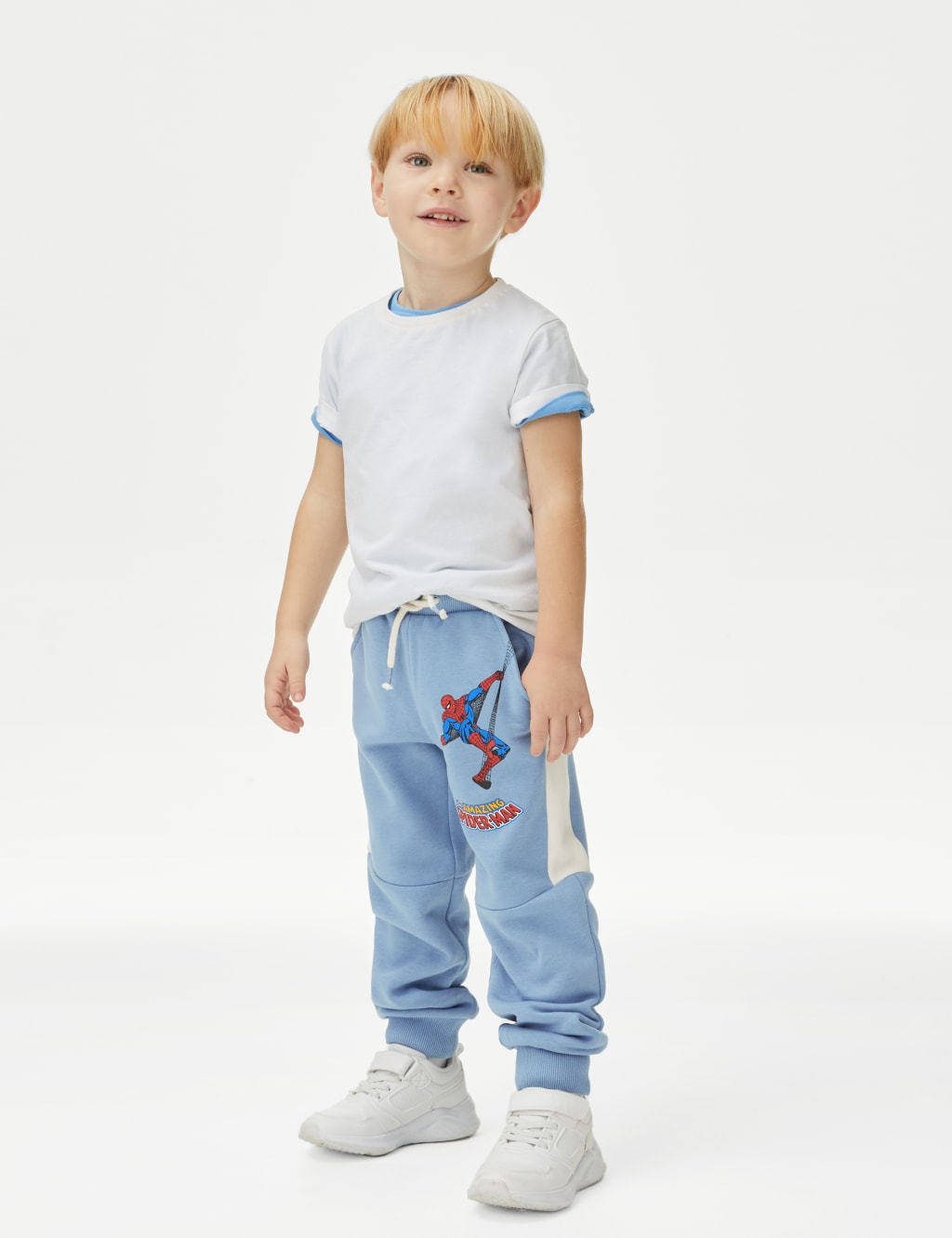 Cotton Rich Spider-Man™ Joggers (2-8 Yrs) image 1