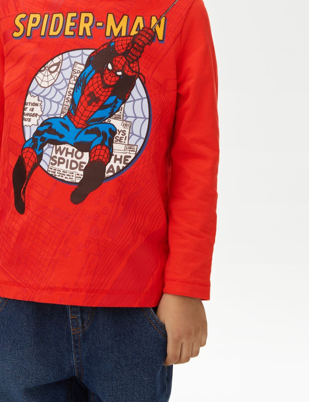 Pure Cotton Spider-Man™ Top (2-8 Yrs) image 3