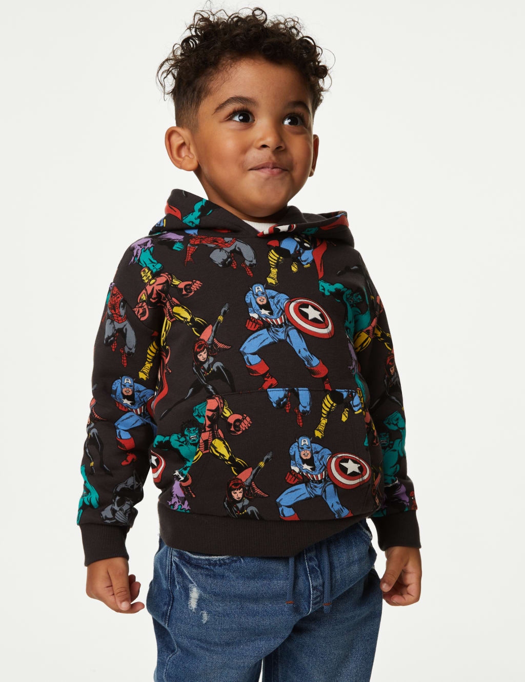 Cotton Rich Marvel™ Hoodie (2-8 Yrs) image 1