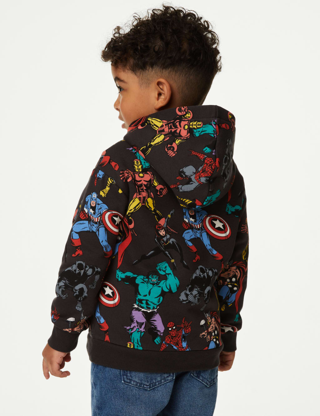 Cotton Rich Marvel™ Hoodie (2-8 Yrs) image 4