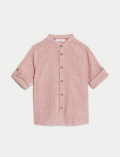 Pure Cotton Striped Shirt (2-8 Yrs)