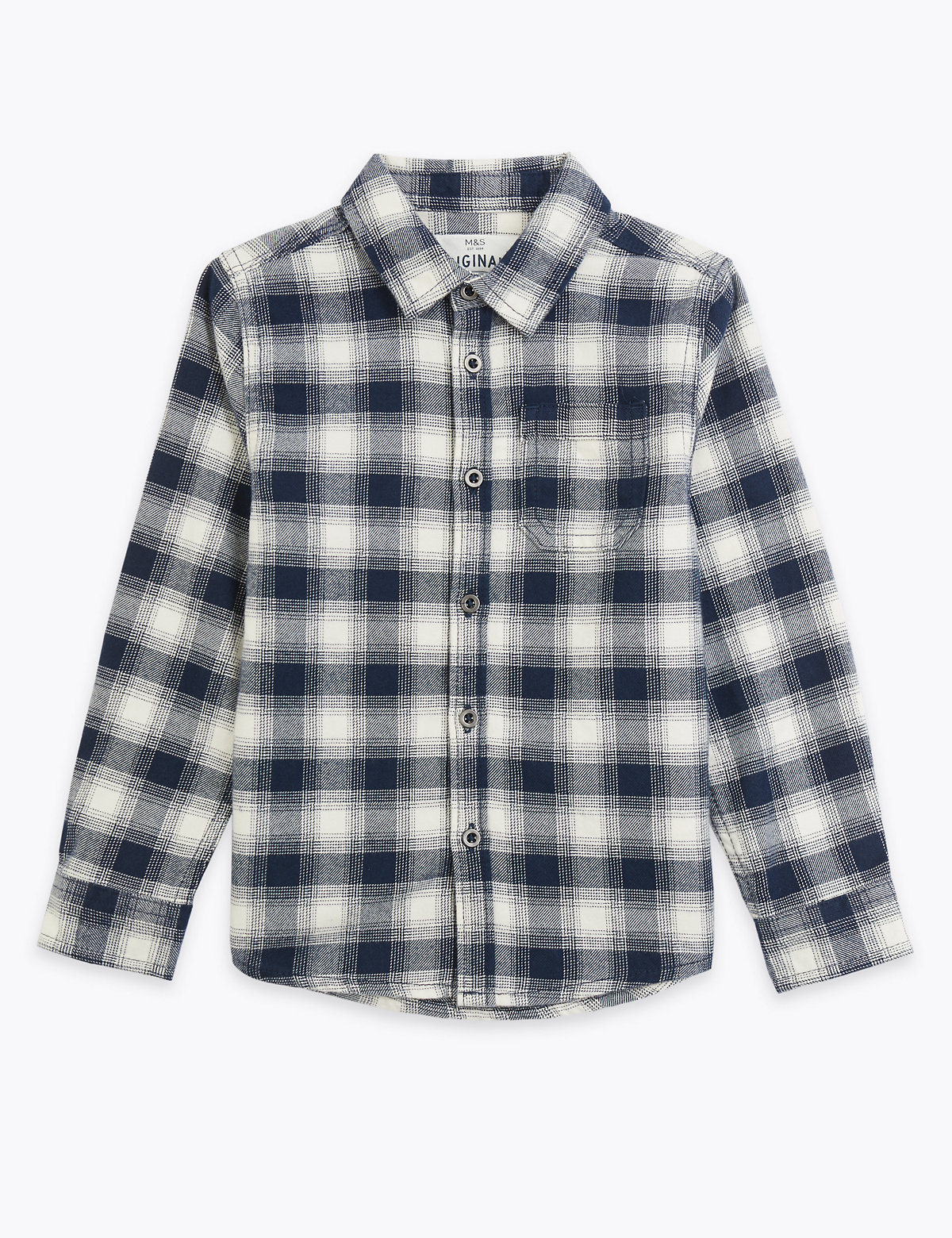 Pure Cotton Checked Shirt (3 Months - 7 Years)
