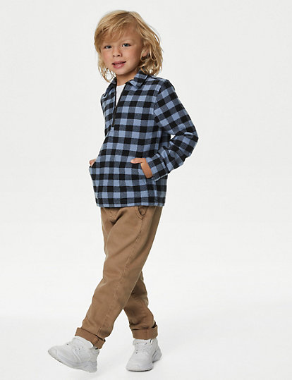 Pure Cotton Pullover Collared Shirt (2-8 Yrs)