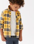 2pc Pure Cotton Checked Shirt with T-Shirt (2-7 Yrs)