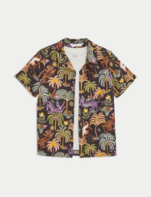 2pc Cotton Rich Safari Shirt & T-Shirt Set (2-8 Yrs)