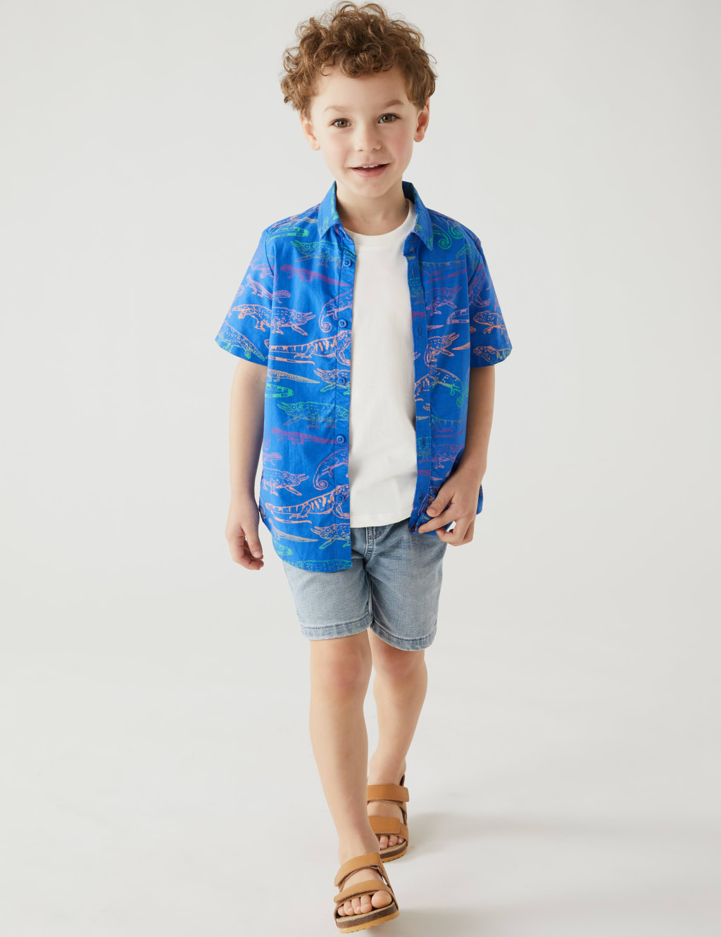 2pc Pure Cotton Shirt & T-Shirt Set (2-8 Yrs) image 2