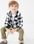 Brushed Cotton Checked Shirt with T-Shirt (2-7 Yrs)