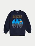 Sweatshirt mit hohem Baumwollanteil, Pailletten und Batman™-Motiv (2–8 J.)