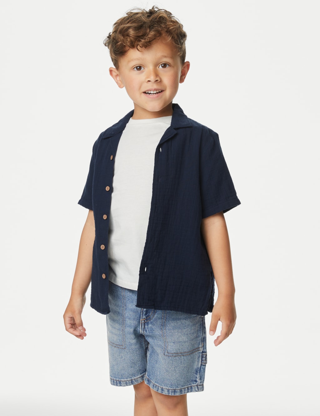2pc Pure Cotton Shirt & T-Shirt Set (2-8 Yrs) image 1