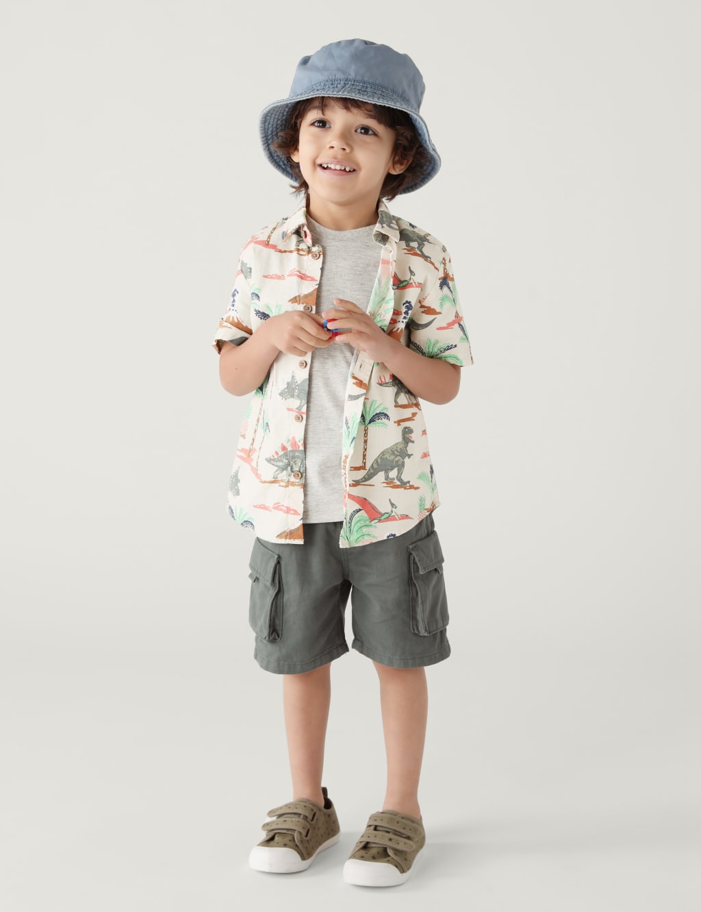 2pc Pure Cotton Dinosaur Shirt and T-Shirt (2-7 Yrs) image 2