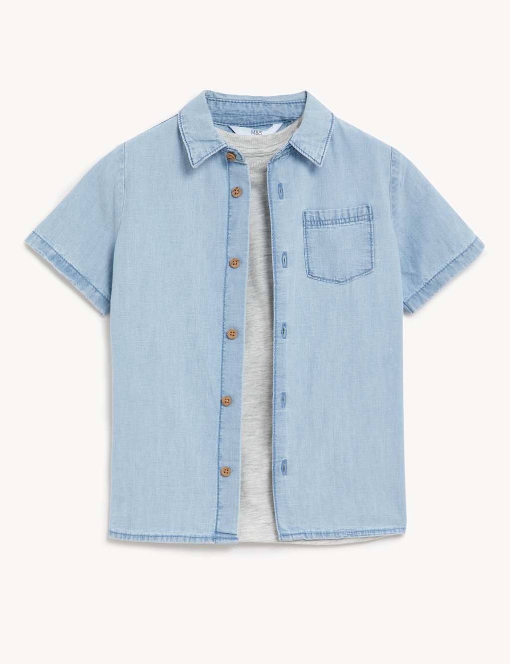 2pc Denim Shirt & T-Shirt Set (2-8 Yrs) image 2