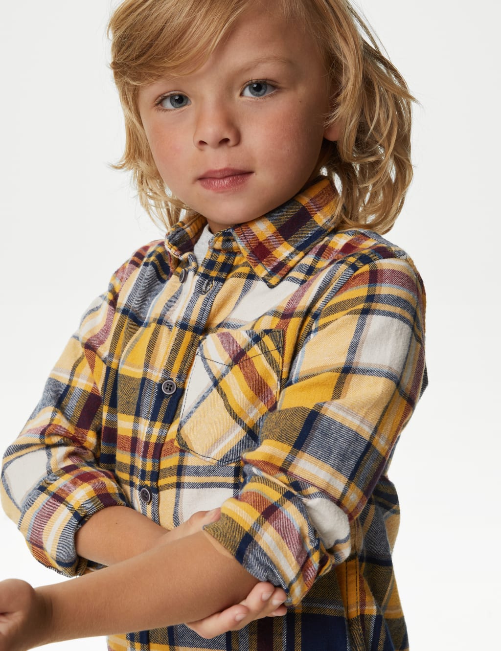 Pure Cotton Checked Shirt and T-Shirt (2-8 Yrs) image 3