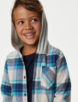 

Boys M&S Collection 2pc Cotton Rich Checked Shirt & T-Shirt Set (2-8 Yrs) - Multi, Multi