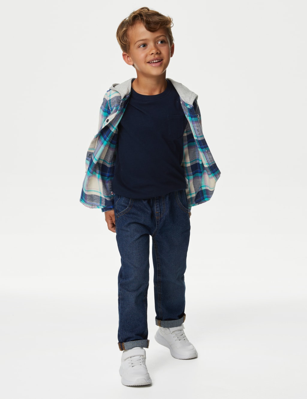 2pc Cotton Rich Checked Shirt & T-Shirt Set (2-8 Yrs) image 4