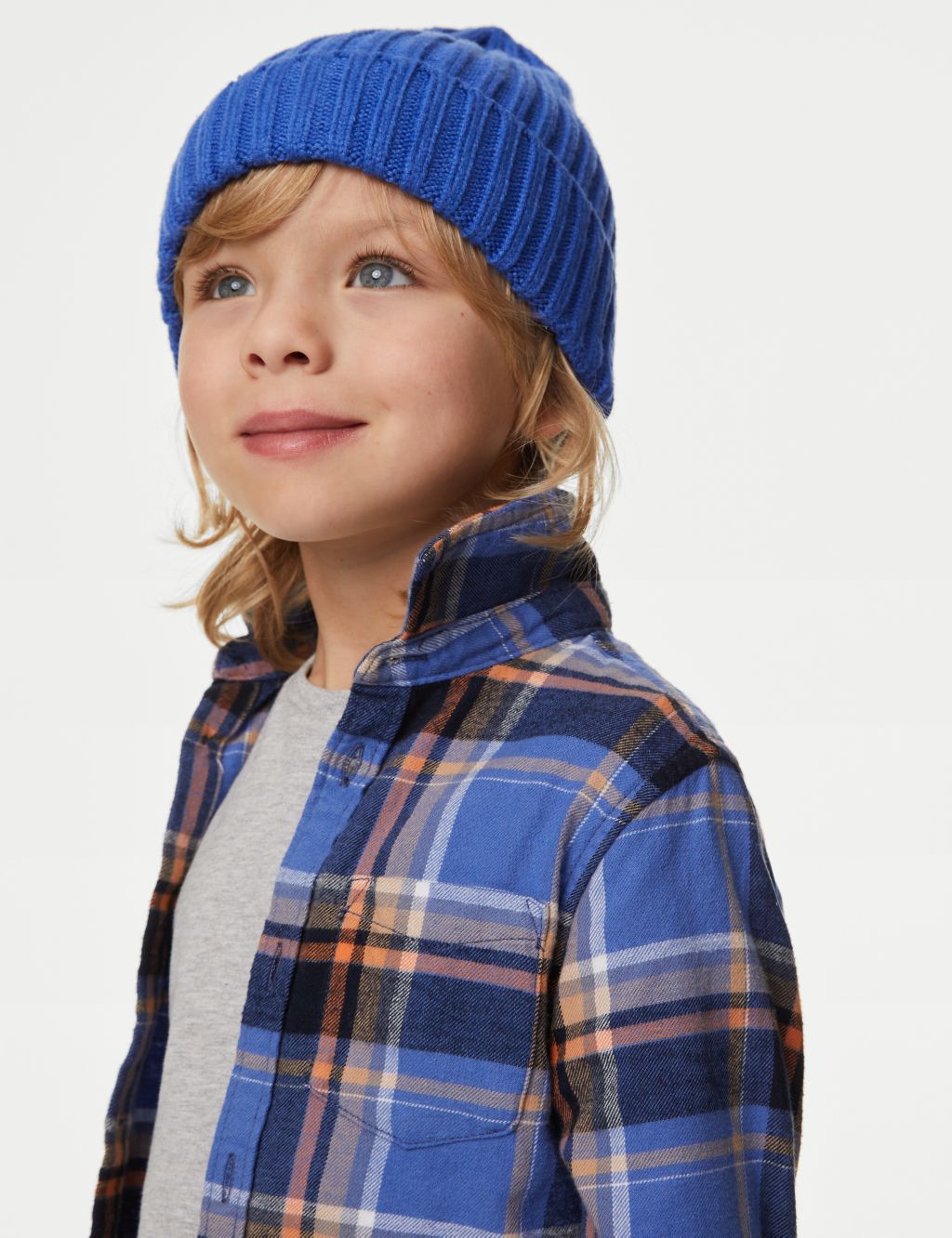 2pc Cotton Rich Checked Shirt and T-Shirt (2-8 Yrs) image 1