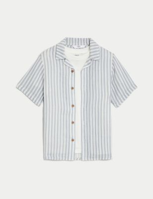2pc Pure Cotton Shirt & T-Shirt Set (2-8 Yrs) - VN