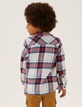 2pc Pure Cotton Check Shirt With T-Shirt (2-7 Yrs)