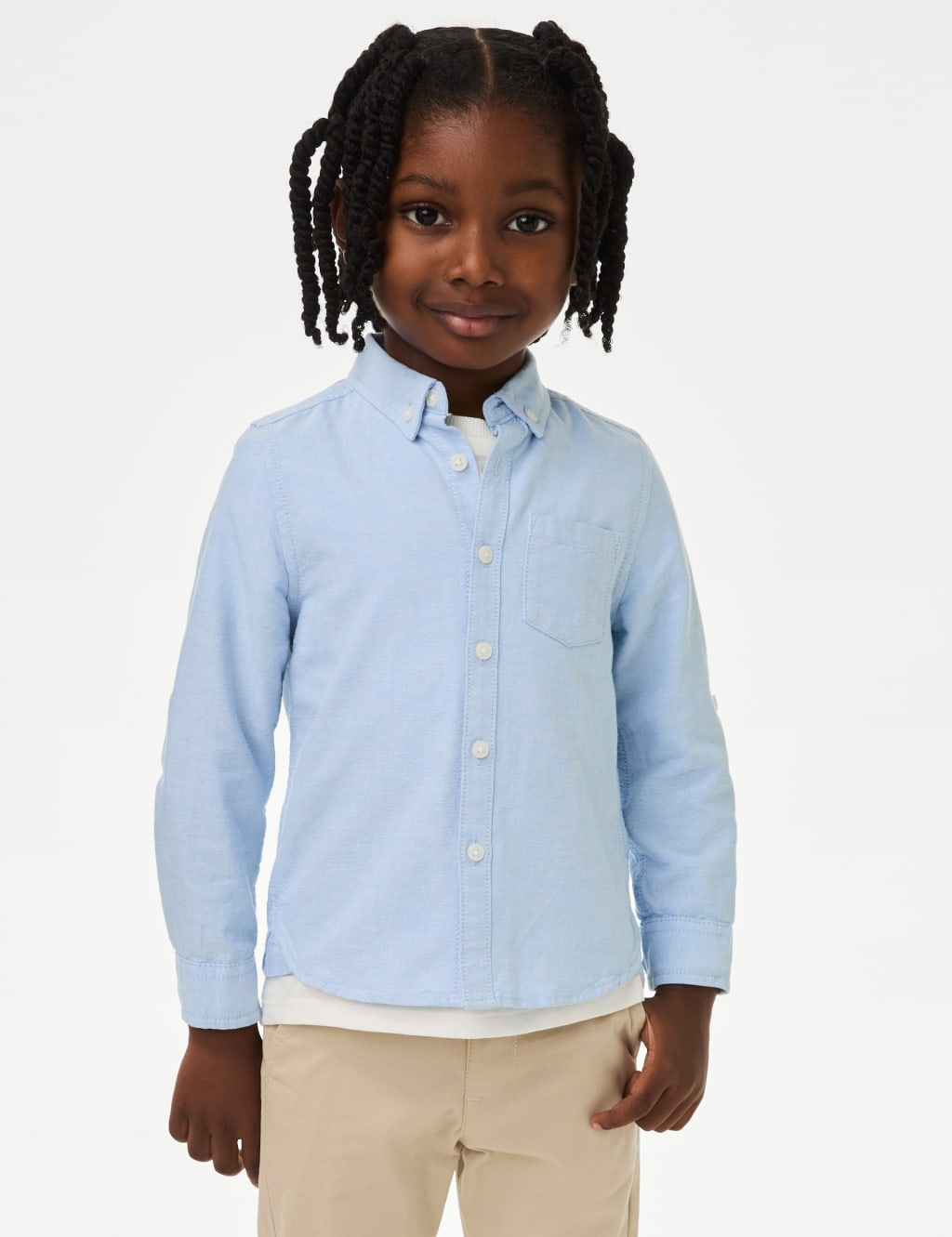 Pure Cotton Oxford Shirt (2-8 Yrs) image 2