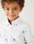 Pure Cotton Embroidered Oxford Shirt (2-8 Yrs)