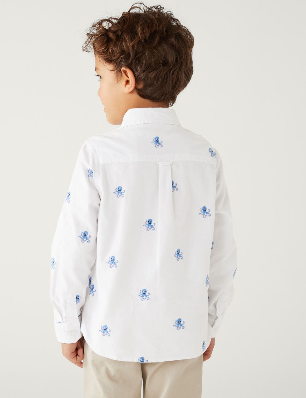 Pure Cotton Embroidered Oxford Shirt (2-8 Yrs) image 3