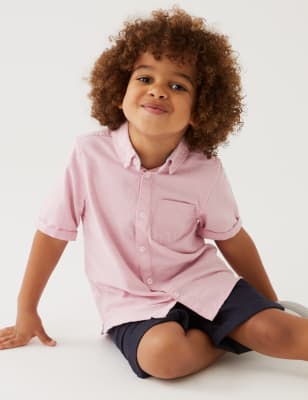 

M&S Collection Oxford-Hemd aus reiner Baumwolle (2-8 J.) - Pink, Pink