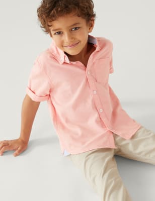 

Boys M&S Collection Pure Cotton Oxford Shirt (2-8 Yrs) - Coral, Coral