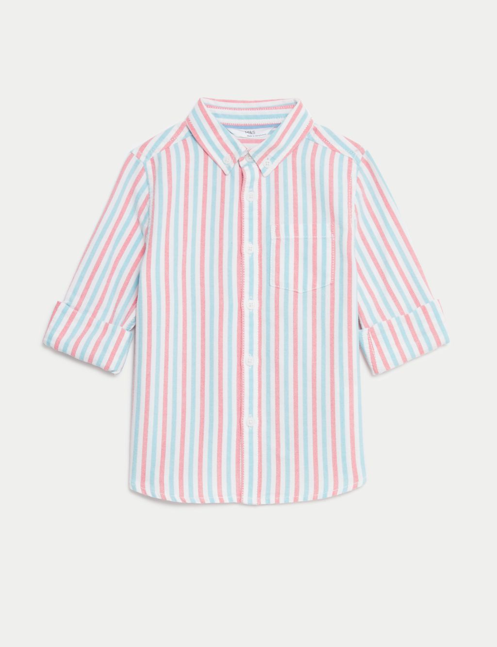 Pure Cotton Striped Oxford Shirt (2-8 Yrs) image 1