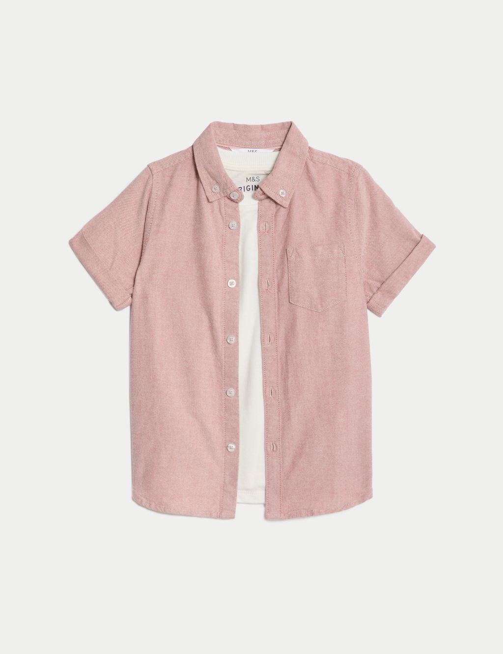 Pure Cotton Oxford Shirt & T-Shirt Set (2-8 Yrs)
