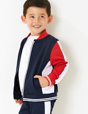 Sweat &agrave; motif color block et fermeture &agrave; glissi&egrave;re (du 3&nbsp;mois au 7&nbsp;ans)