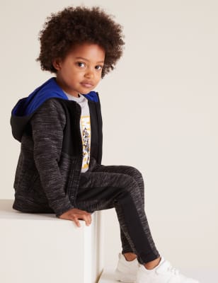 

Boys M&S Collection Cotton Rich Zip Hoodie (2-7 Yrs) - Black Mix, Black Mix