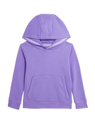 

Boys M&S Collection Cotton Rich Pullover Hoodies (2-7 Yrs) - Purple, Purple