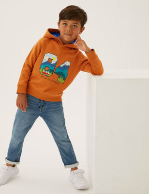 

M&S Collection Bouclé-Hoodie 84 mit hohem Baumwollanteil (2-7 J.) - Ginger, Ginger