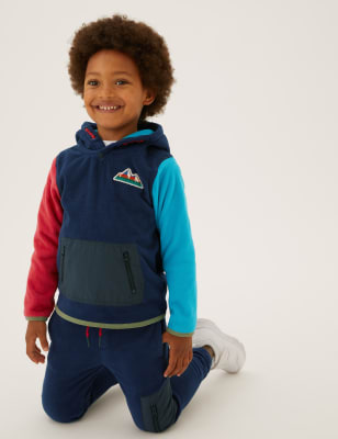 

Boys M&S Collection Fleece Hoodie (2-7 Yrs) - Navy Mix, Navy Mix