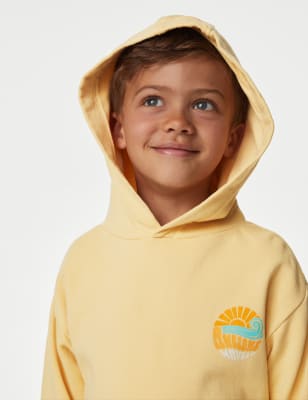 

Boys M&S Collection Cotton Rich Graphic Hoodie (2-8 Yrs) - Yellow, Yellow