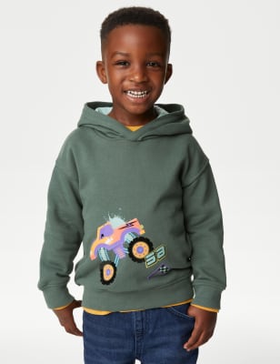 Cotton Rich Monster Truck Hoodie (2-8 Yrs) - NZ