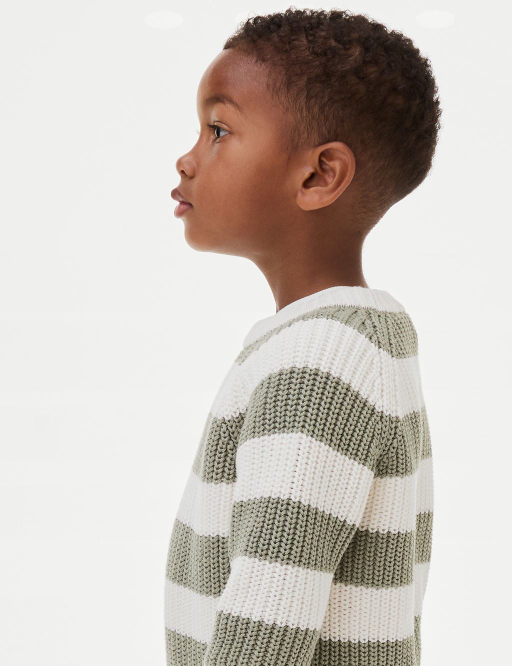 Pure Cotton Knitted Striped Jumper (3-8 Yrs)