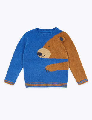 Svetr s&nbsp;potiskem medvěda (3&nbsp;měs&iacute;ce&nbsp;&ndash; 7&nbsp;let)
