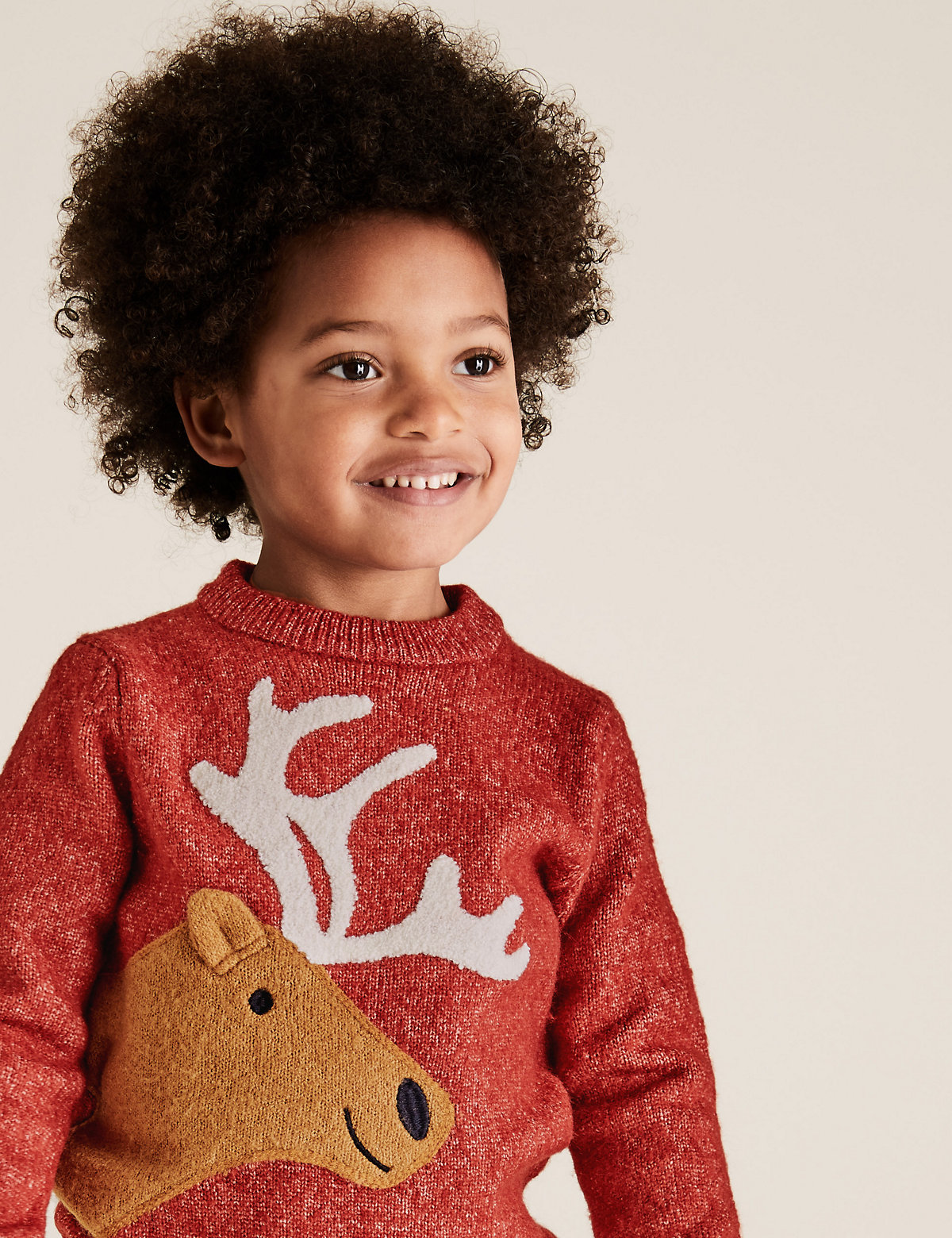 Knitted Moose Jumper (2-7 Yrs)