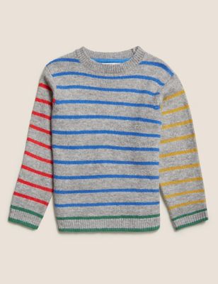 Knitted Easy Striped Jumper (2-7 Yrs) | M&S