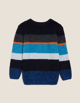 M&S Boys Knitted Striped Jumper (2-7 Yrs)