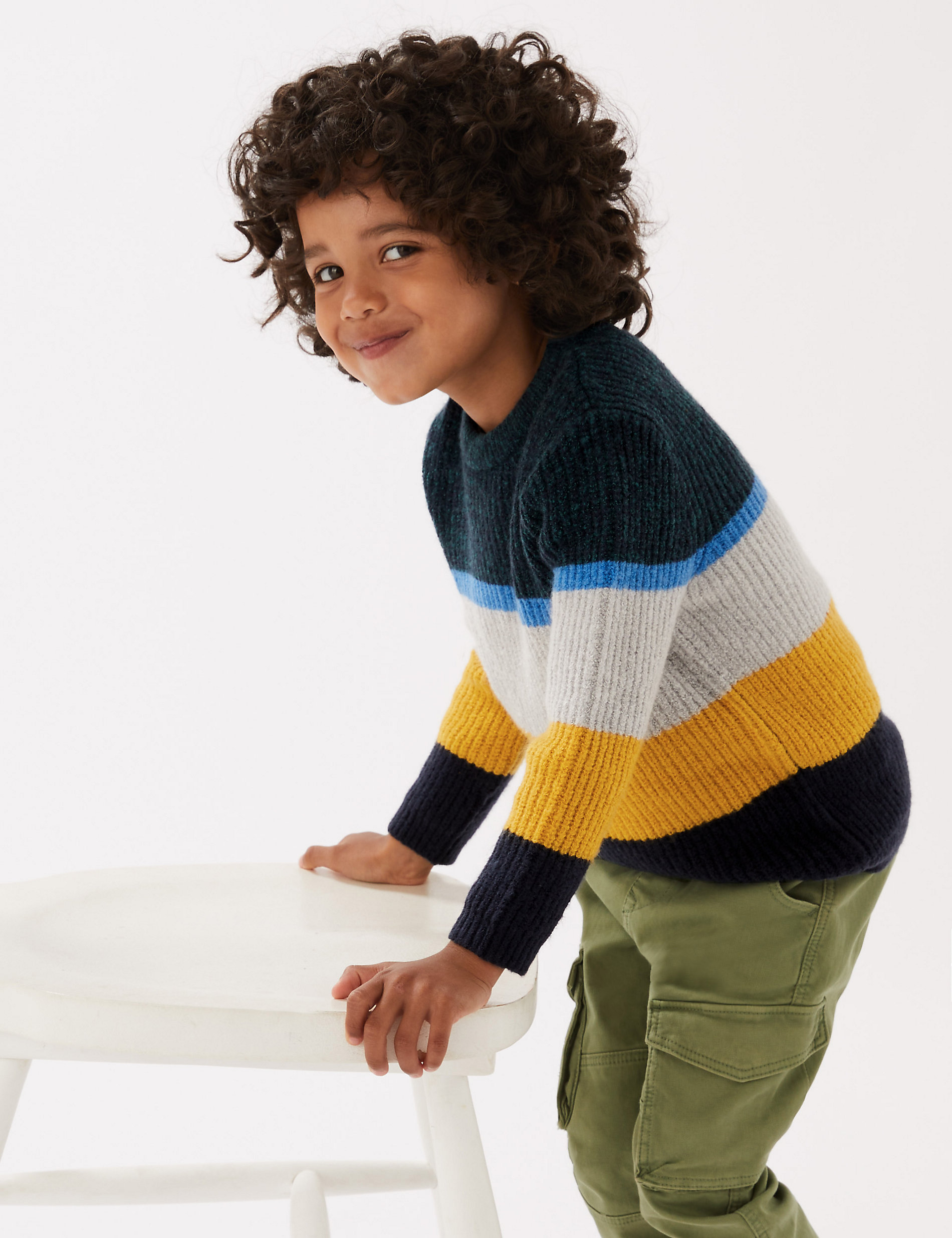 Striped Knitted Jumper (2 - 7 Yrs)