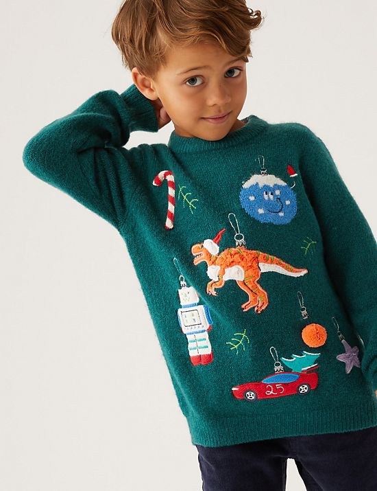 Knitted Christmas Tree Jumper (2-7 Yrs)